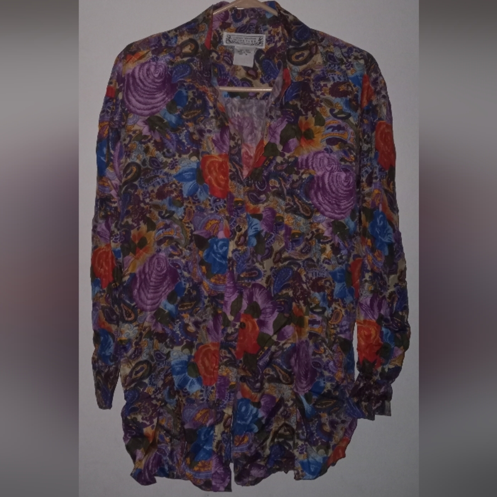 Vintage Compagnie Internationale Whistles Floral Paisley Color: Multi Size: M
